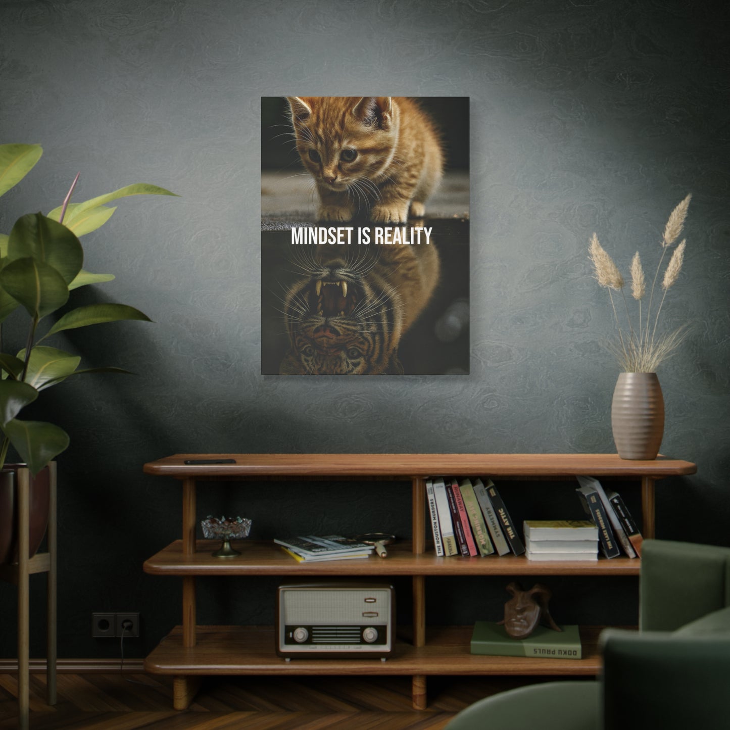Mindset Is Reality - Kitten to Tiger Canvas