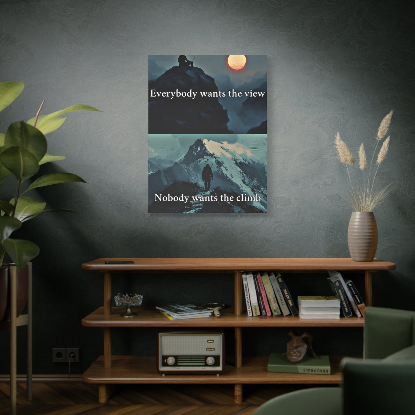 The View Vs The Climb Canvas - Embrace The Grind