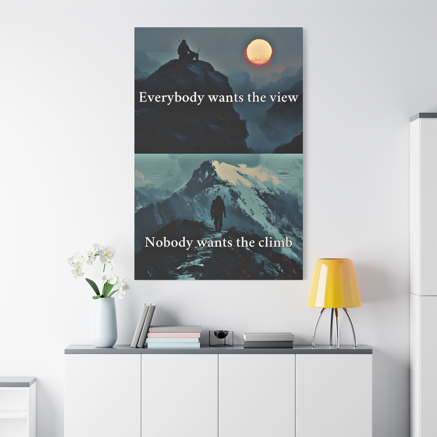 The View Vs The Climb Canvas - Embrace The Grind