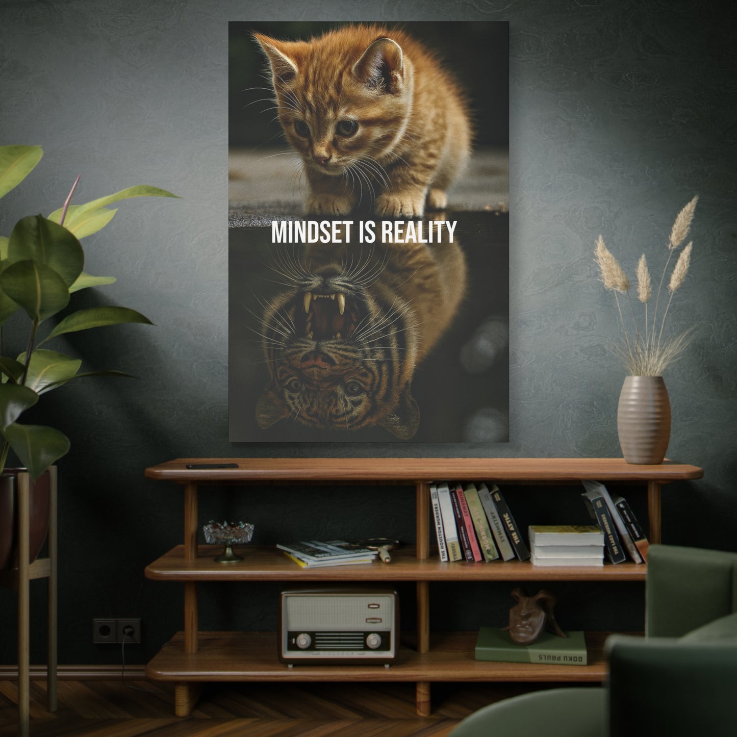 Mindset Is Reality - Kitten to Tiger Canvas