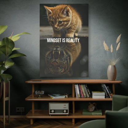 Mindset Is Reality - Kitten to Tiger Canvas