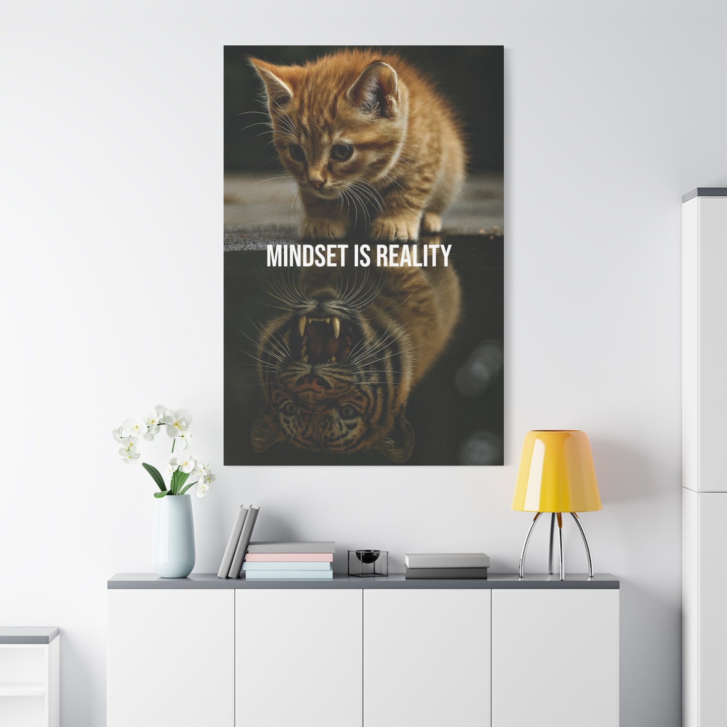 Mindset Is Reality - Kitten to Tiger Canvas